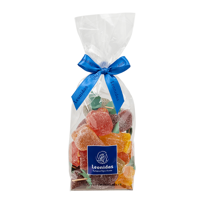 The Leonidas fruit jellies come in a choice of fruity and sugary flavours, including pineapple, cherry, fig, strawberry, peach, tangerine, pear and apple.